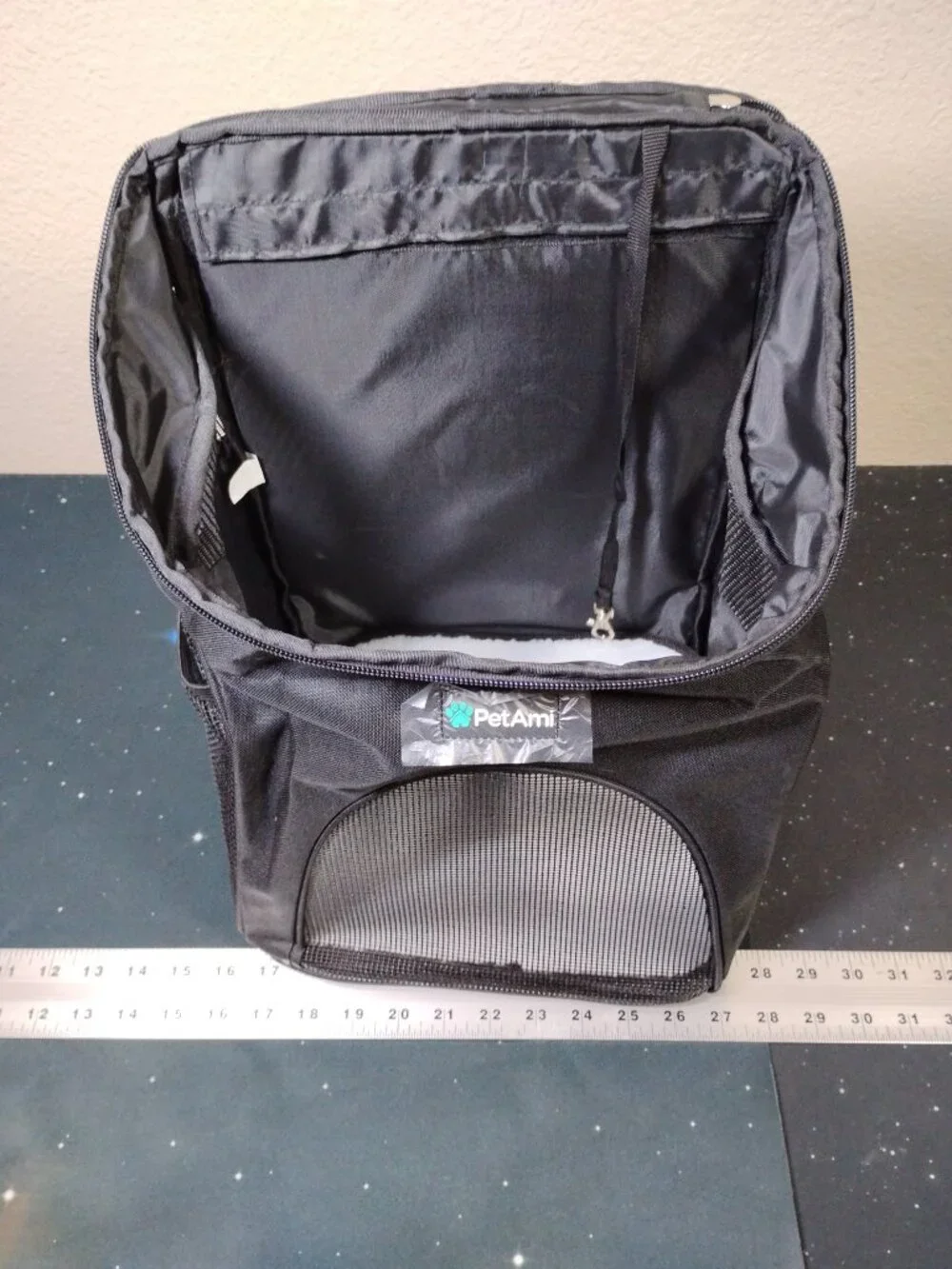 PetAmi Pet Carrier Backpack Black For Small Dogs Cats Travel Hiking Comfort
